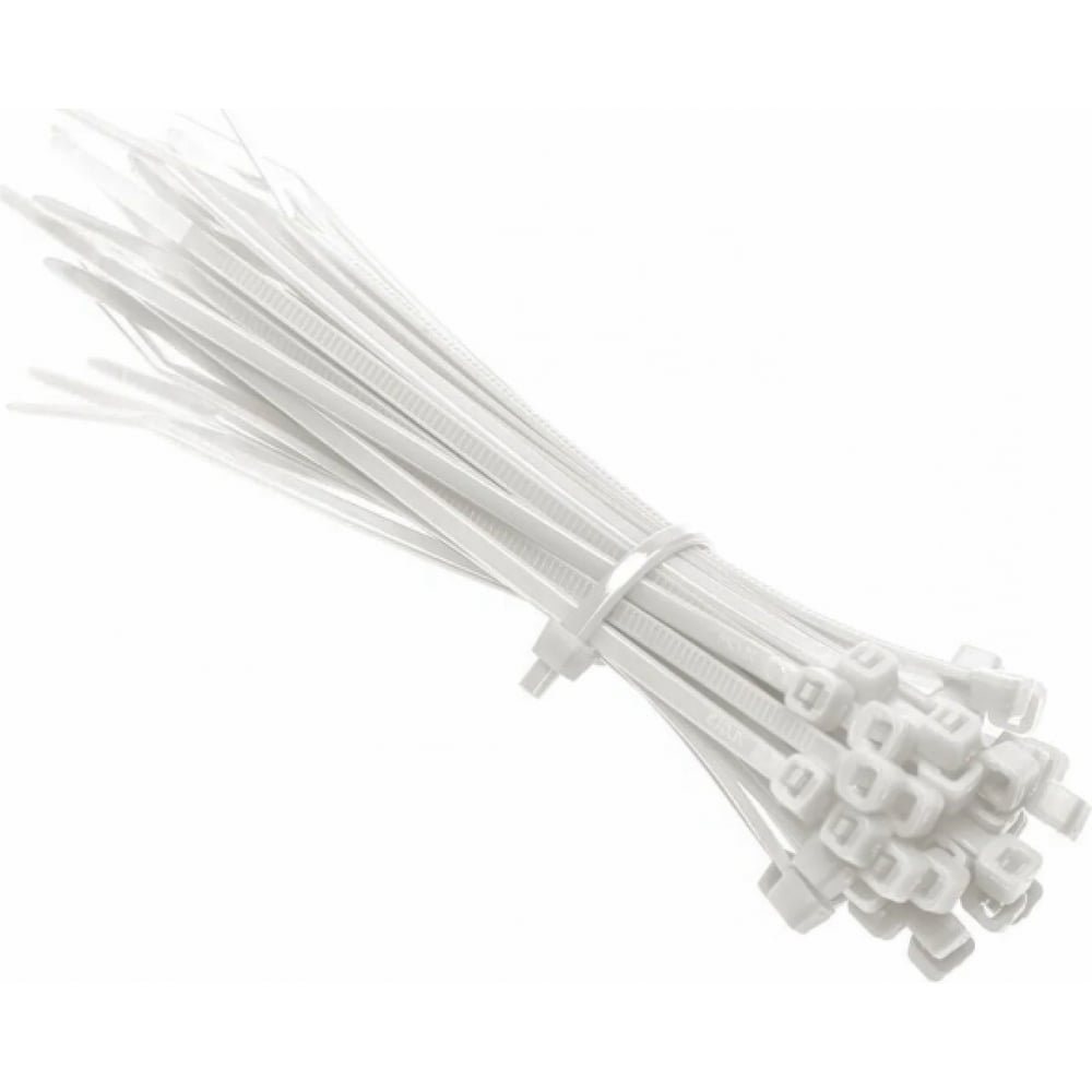 Изображение товара Пластиковый хомут для стяжки Turbosky CT-2W 2.5×150 белый, 100 шт