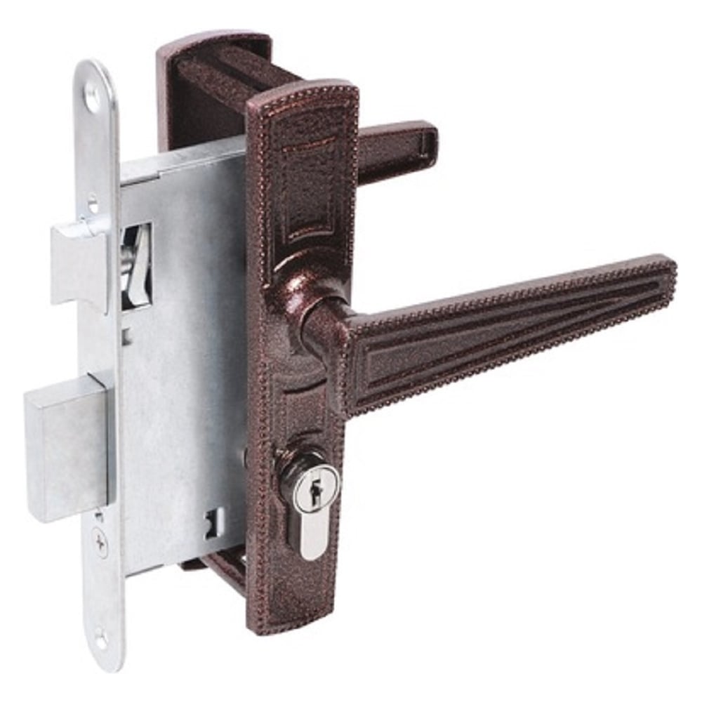 Изображение товара Замок врезной Абсолют ЗВ4-3/01 с ключами и медной лицевой планкой