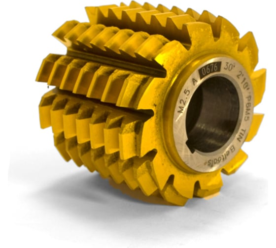 Изображение товара Фреза червячная для шлицевых валов Beltools М2,5 A Р6М5 2520-0676 30гр. (2гр.10 мин.) 71x63x27 мм износостойкое покрытие тип 1 ГОСТ 6637-80 ri.186.130