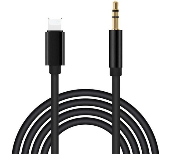 Изображение товара Кабель соединительный Pro Legend 3.5 Jack (M) - Lightning (M), черный, 8 Pin, 1м. PL1498