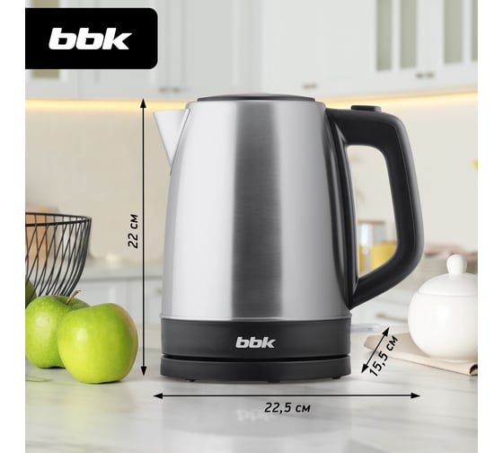 Изображение товара Чайник электрический bbk EK1765S черный/нержавеющая сталь ЦБ-00002236