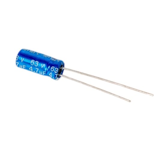 Изображение товара Конденсатор электролитический JB Capacitors (30шт.) 4.7мкФ, 63В, 105C, 5x11 / P:2 мм, JRB1J4R7M02000500110000B-18 (30)