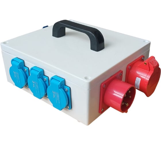 Изображение товара Переносной распределитель напряжения Магнито-Контакт 380 В - 220 В ПРН АЯКС (Б) 16 А IP44 Универсал (арт. ) 00-00031816