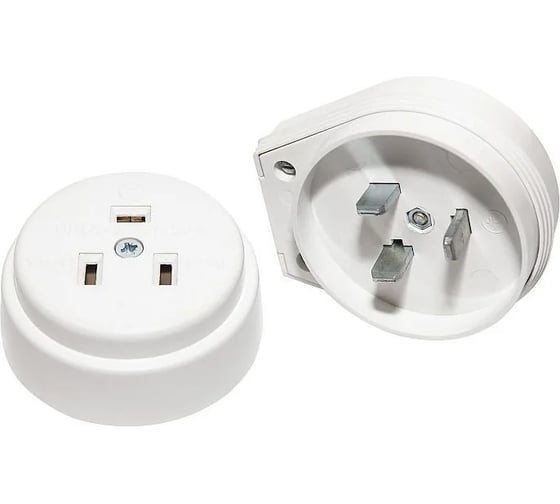 Изображение товара Комплект для подключения электроплиты СПб УПП-5 вилка ВШ20-У+розетка РШ20-О, для открытой проводки 99927993