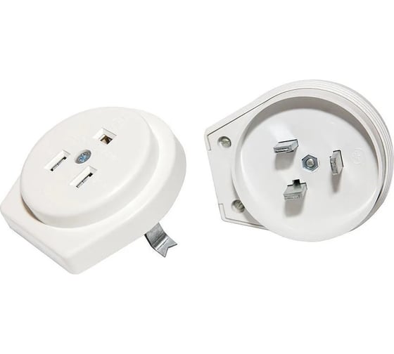 Изображение товара Комплект для подключения электроплиты СПб УПП-5 вилка ВШ20-У+розетка РШ20-C, для скрытой проводки 99927992