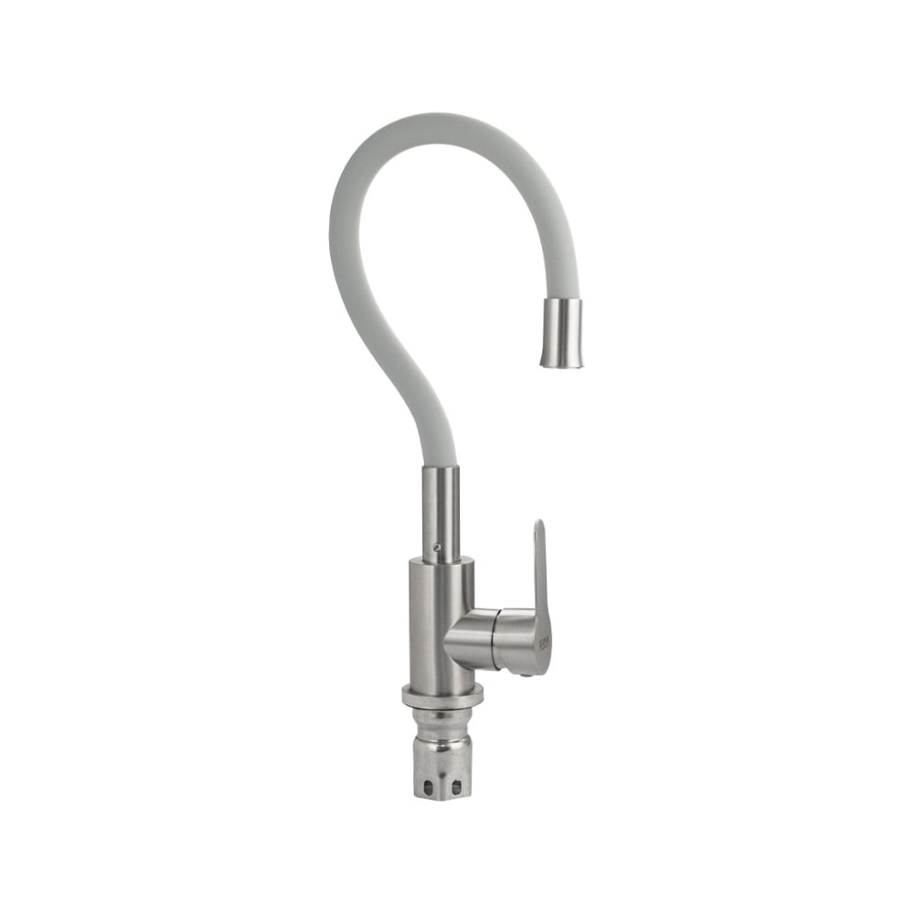 Изображение товара Смеситель для кухни BRIMIX с гибким изливом, серый сатин, нержавеющая сталь