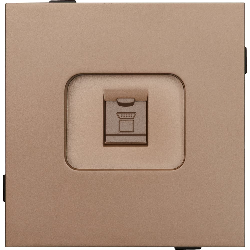 Изображение товара Одноместная компьютерная розетка ALTECH ENCORE 1SPCY cat6 10Gb скрытого монтажа шампань