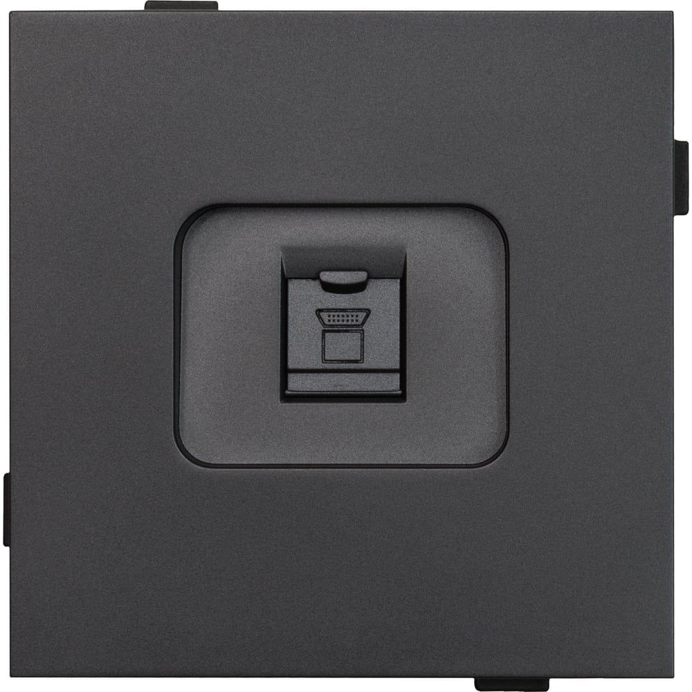 Изображение товара Одноместная компьютерная розетка ALTECH ENCORE 1SPCG скрытого монтажа графит