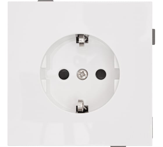 Изображение товара 1-местная силовая розетка ALTECH ENCORE 1SW скрытого монтажа с заземлением и шторками белая механизм 07343