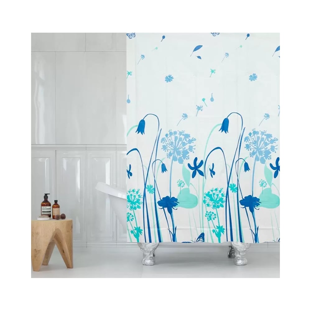 Изображение товара Штора для ванной Delphinium Луг ПВХ 180х180см