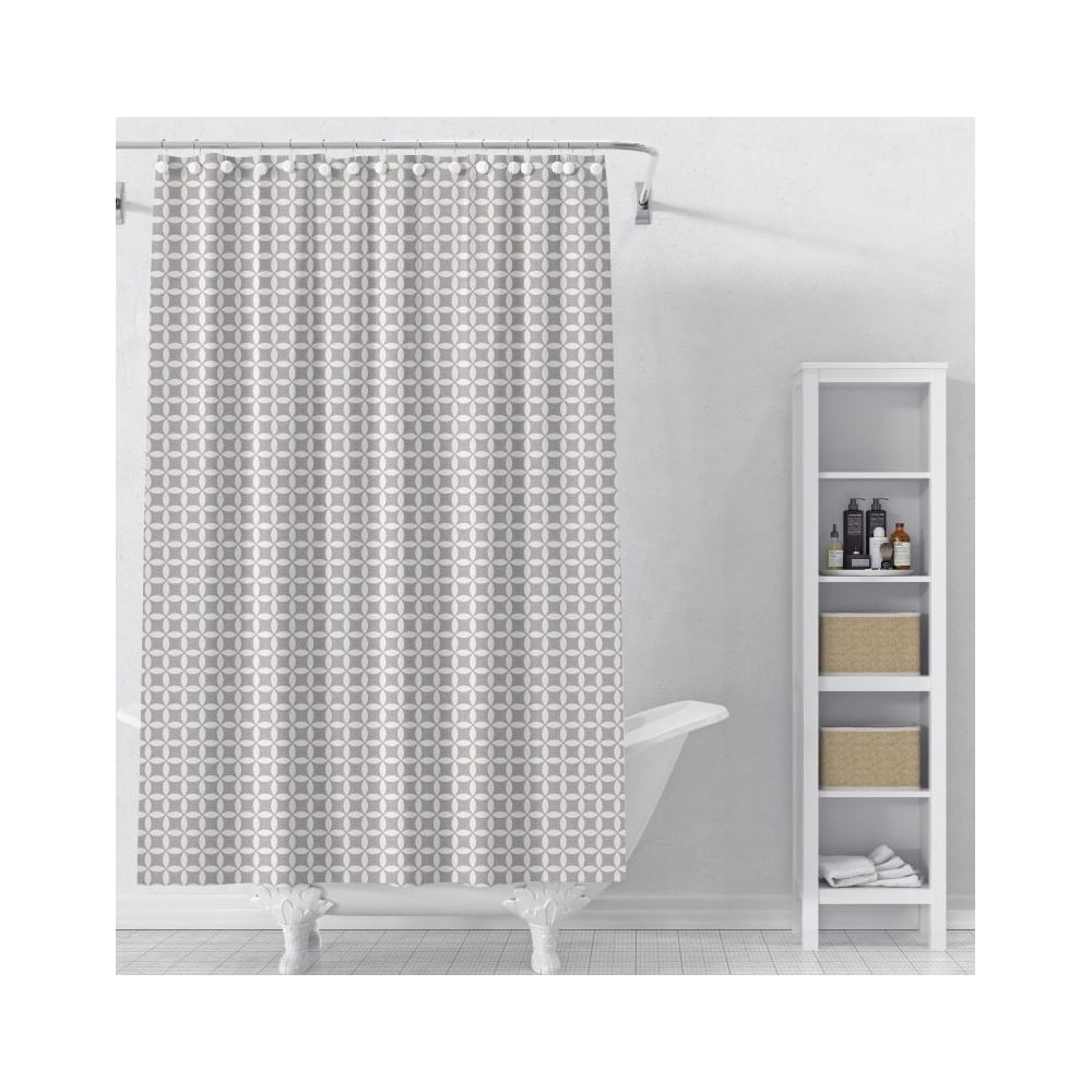 Изображение товара Штора для ванной Delphinium Уно ПВХ 180х180см, 12 колец, коричневый 104276