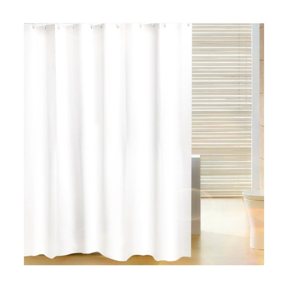 Изображение товара Штора для ванной Delphinium Лавита полиэстер 180х180см, 12 колец, белый 104268