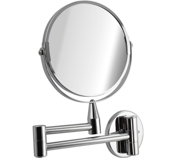Изображение товара Зеркало косметическое настенное САНАКС раздвижное, на коленце, нержавеющая сталь, хромированная 75270