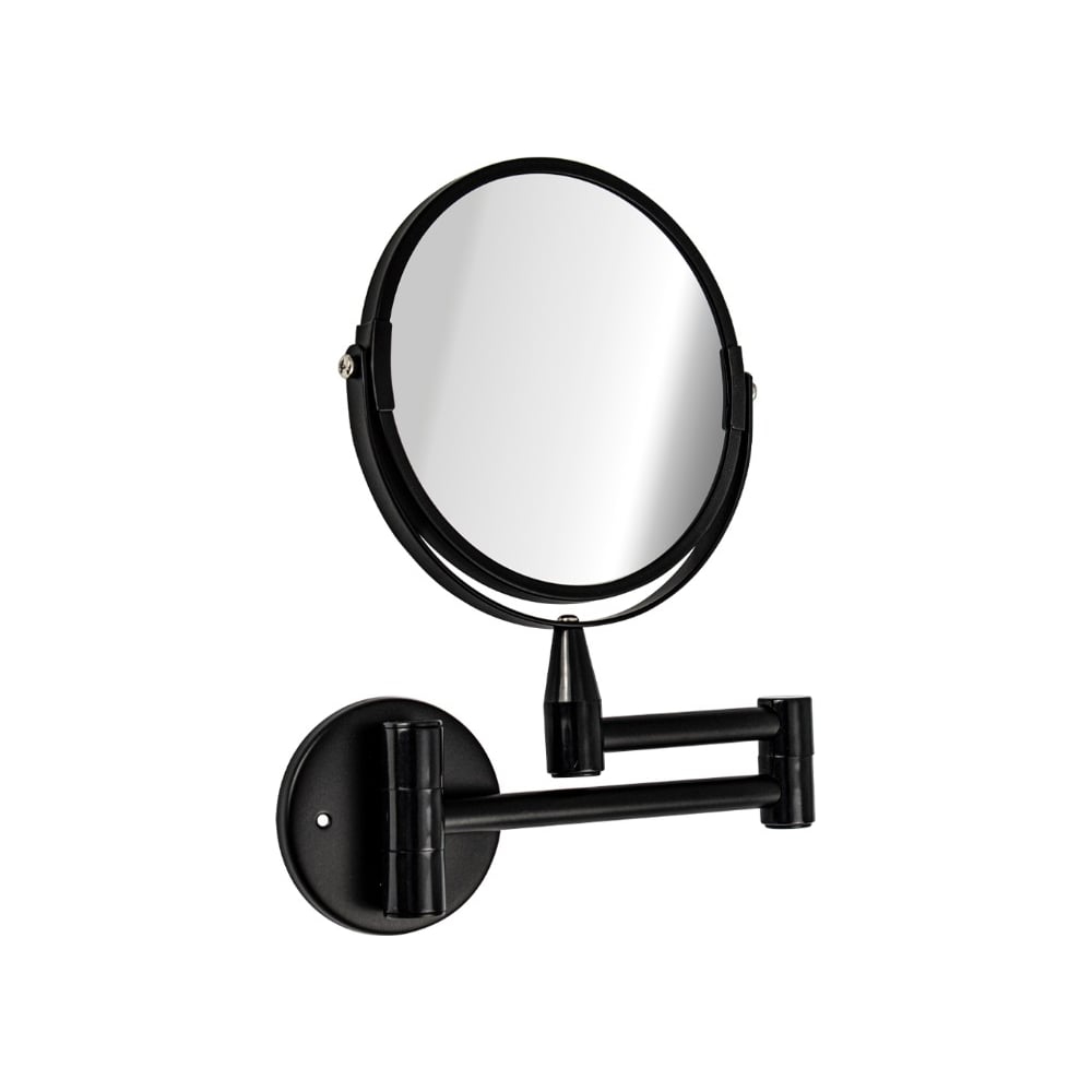 Изображение товара Настенное зеркало Санакс раздвижное черное с увеличением нержавеющая сталь