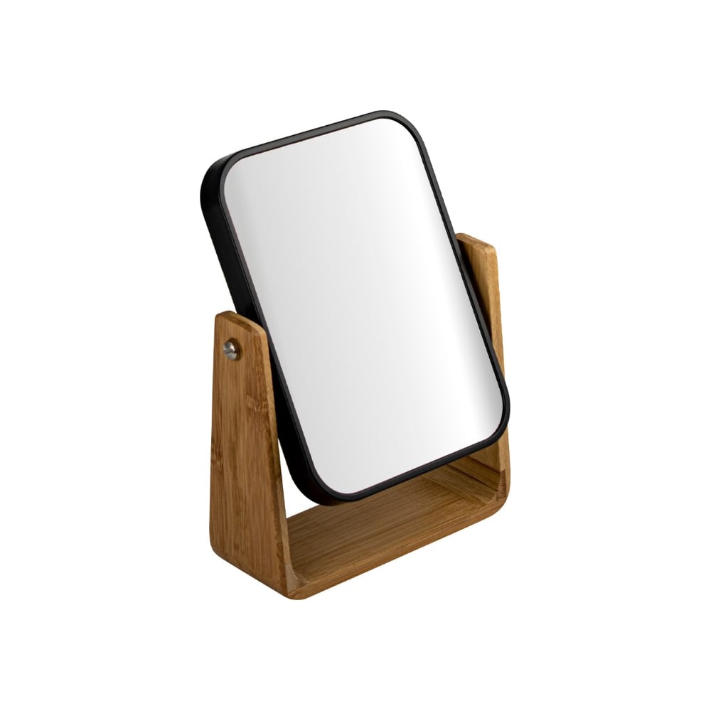 Изображение товара Настольное косметическое зеркало САНАКС Черное с бамбуковыми вставками