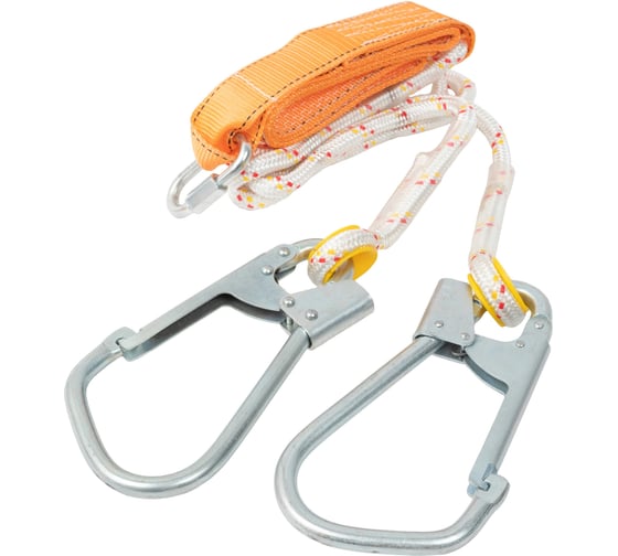 Изображение товара Строп из полиамидного каната двухветвевой с амортизатором аВКд с карабинами ТМ Gigant КР-03;КР-50