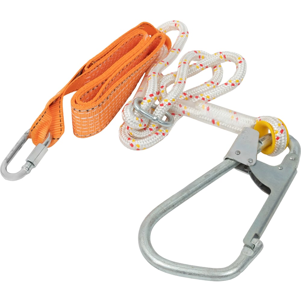 Изображение товара Строп регулируемый из полиамидного каната с амортизатором и карабинами Gigant КР-03;КР-50