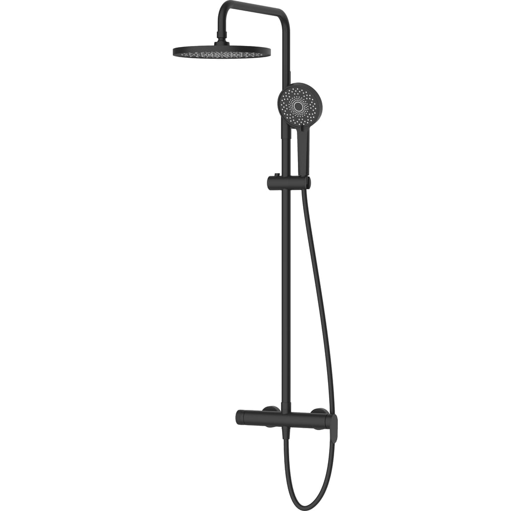 Изображение товара Душевая система Agger Sweet с однорычажным смесителем черный матовый