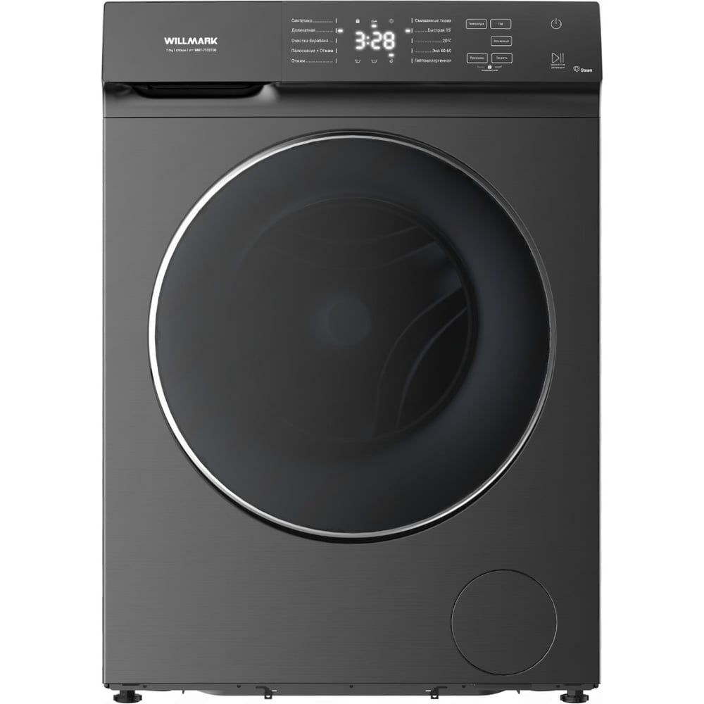 Изображение товара Стиральная машина Willmark WMF-7532TSG графит с паром и сенсорным управлением