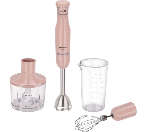 Изображение товара Блендер погружной Inhouse (3в1, 1200Вт, цвет бежевый) IHB115002BG
