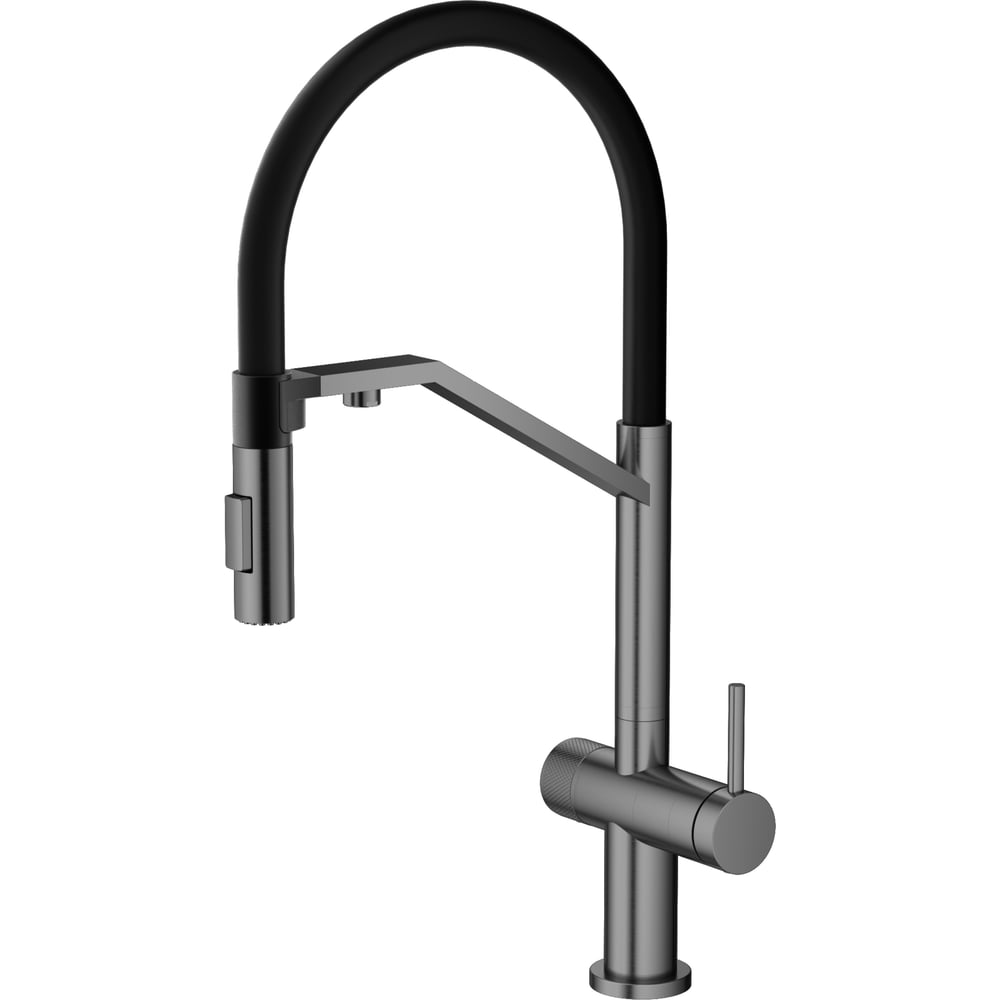 Изображение товара Смеситель для кухни Agger Elegant однорычажный с гибким изливом и каналом для питьевой воды