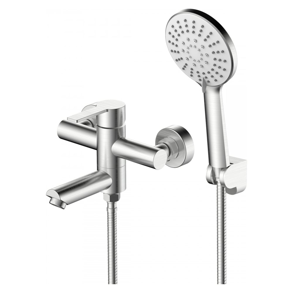 Изображение товара Смеситель для ванны Agger Easy однорычажный с душевым набором сатин