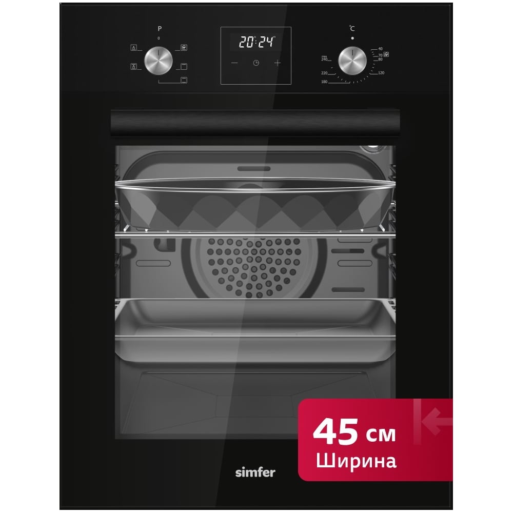 Изображение товара Встраиваемая электрическая духовка Simfer B4ES66125 с конвекцией и дисплеем