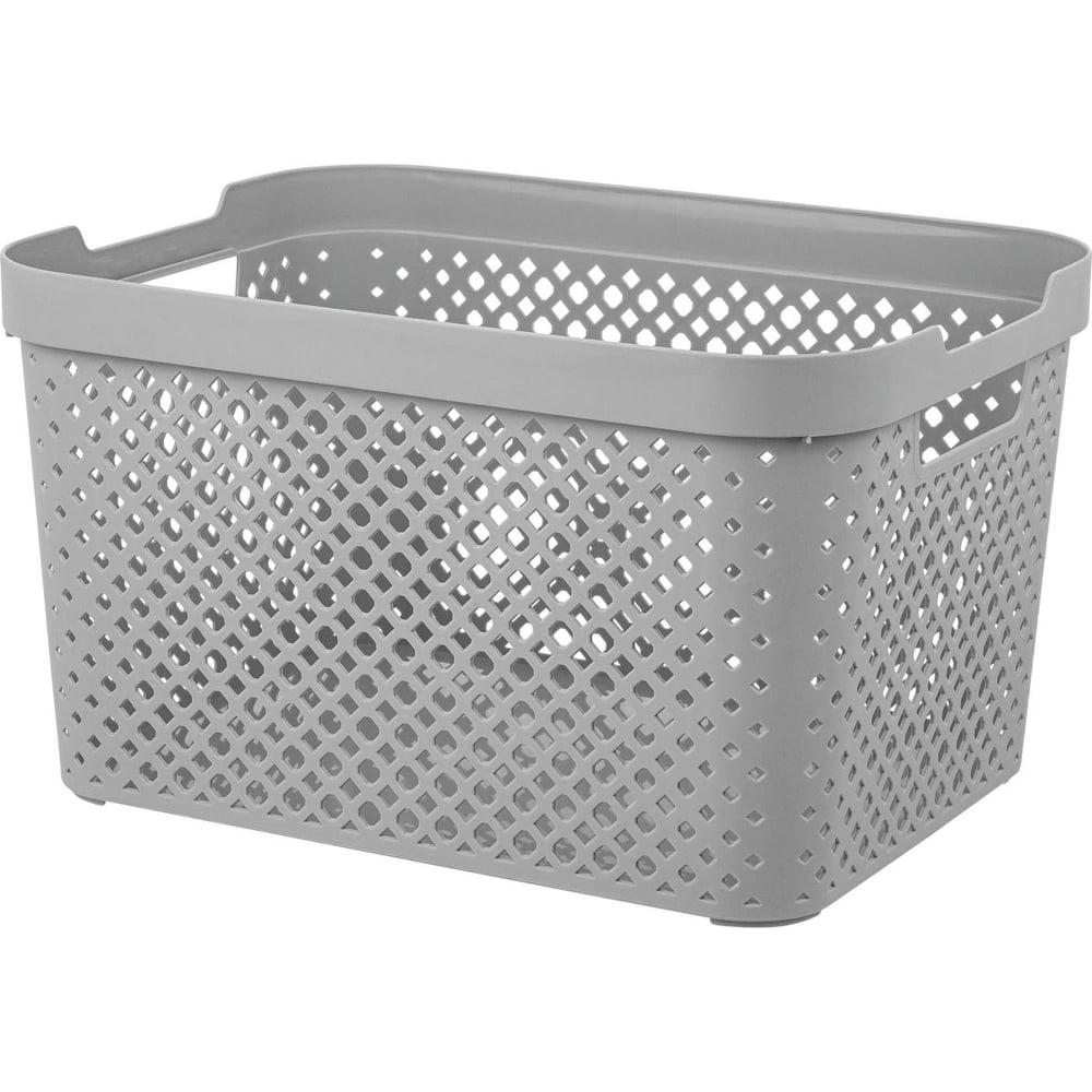 Изображение товара Корзина для хранения Plast Team Stockholm 36x27,5x20,5 см серый шторм