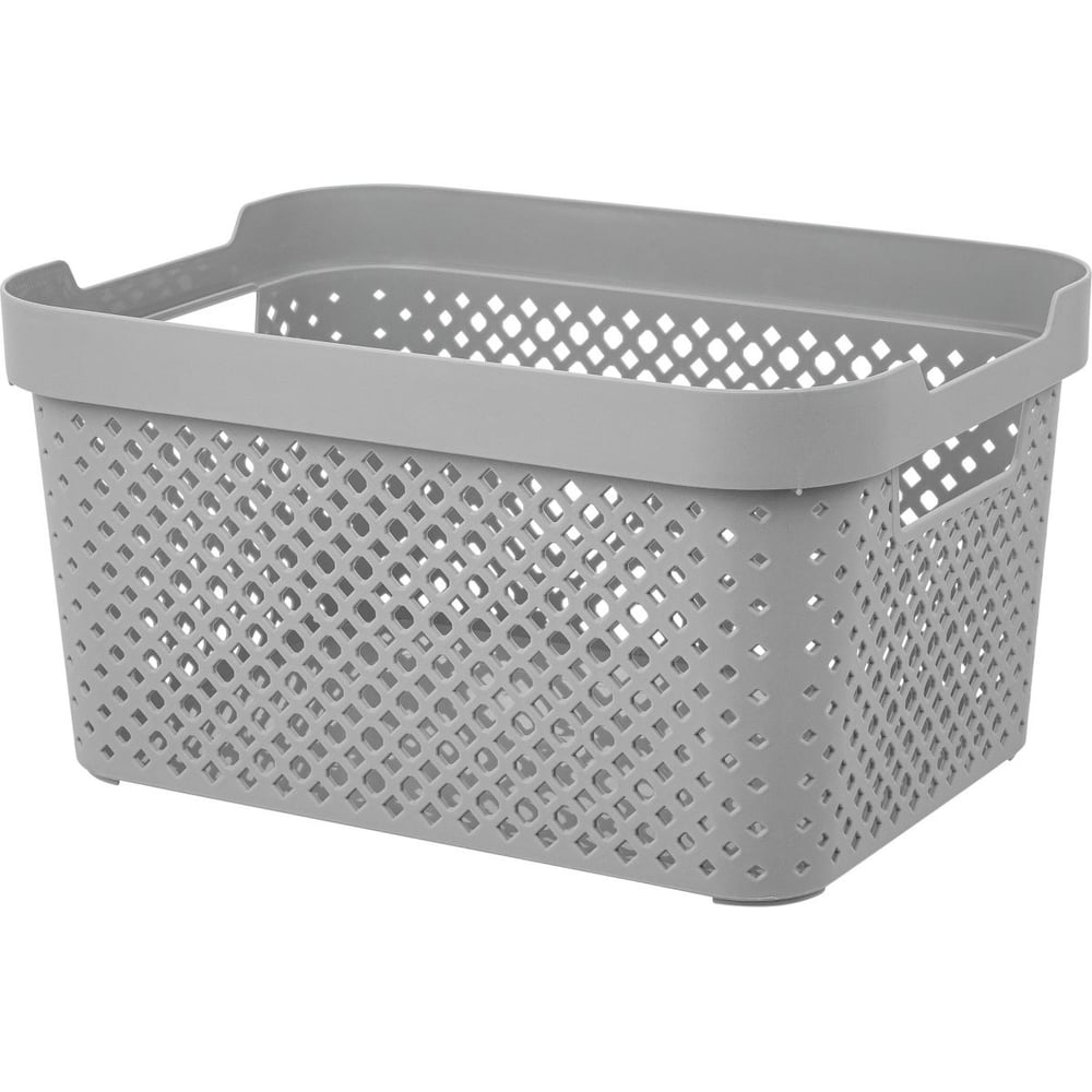 Изображение товара Корзина Plast Team Stockholm серый шторм для хранения 26,5x19,5x14 см