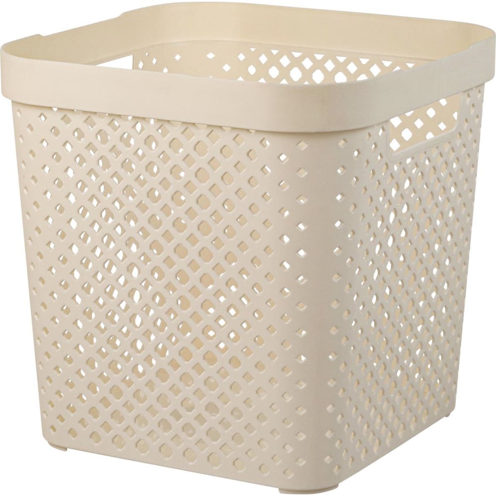 Изображение товара Корзина Plast Team Stockholm 31x31x30 см для хранения молочный туман