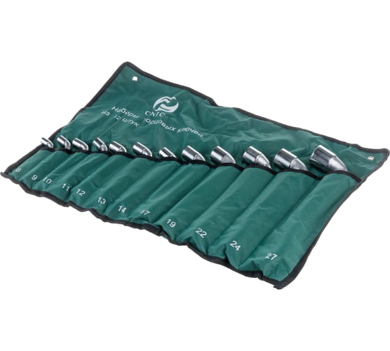 Изображение товара Набор ключей CNIC торцевых коленчатых 2-х сторонних из 12-ти шт. 8-27мм хром, в сумке 35154