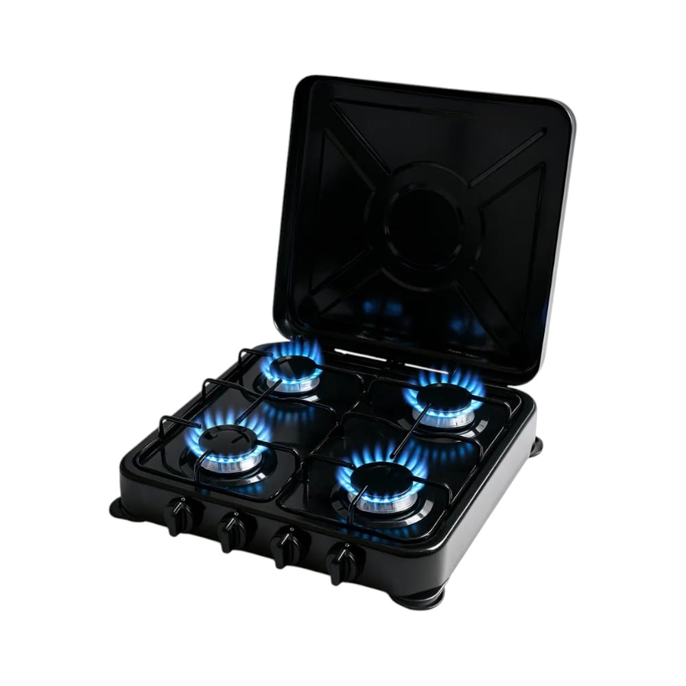 Изображение товара Плита газовая настольная BlackWeld четырехконфорочная, черная 150226