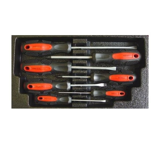 Изображение товара Набор отверток CNIC 7шт 4 шлиц., 3 крест. с магнит. нак., CrV, в картон. коробке KDNH020 29916