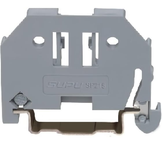 Изображение товара Стопор оконечный SUPU DIN35 зажимной, с дополнительным безвинтовым креплением, 50 шт 215203