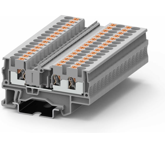 Изображение товара Клемма SUPU ТР 1-2 проходная Push-in, сечение 4 мм. кв., серая, 100 шт TP4-3-GY