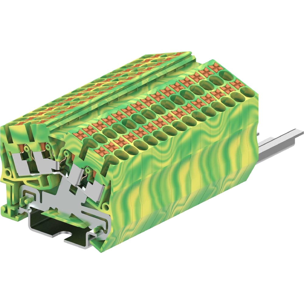 Изображение товара Клемма SUPU ТР 2-2 угловая земля 2.5 мм² монтаж DIN-рейка 100 шт