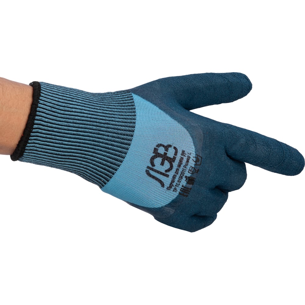 Изображение товара Полиэфирные перчатки NewLine утепленные с латексным покрытием 3/4 для зимних работ