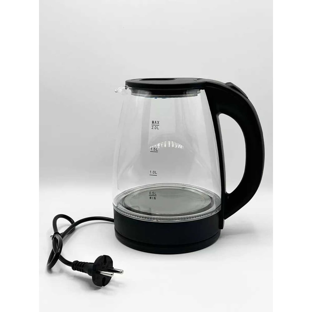 Изображение товара Стеклянный чайник BlackWeld 2 л с подсветкой современный стильный дизайн