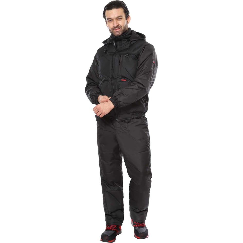 Изображение товара Мужская короткая куртка с капюшоном ПРАГА-Люкс-Р Сириус черная размер 96-100