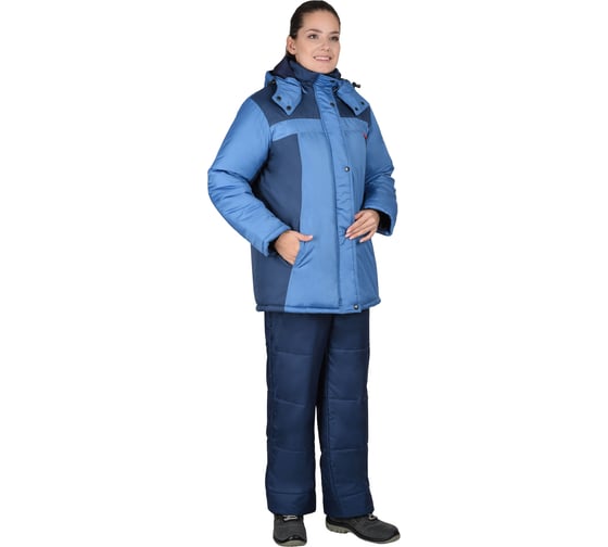 Изображение товара Куртка Сириус Фристайл длинная, женская синяя с голубым р.104-108/170-176 94877