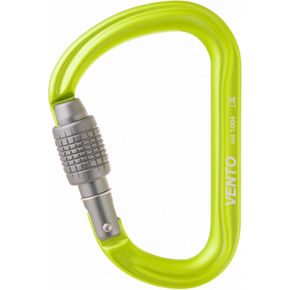 Изображение товара Карабин VENTO большой с муфтой зеленый прочный и легкий для альпинизма