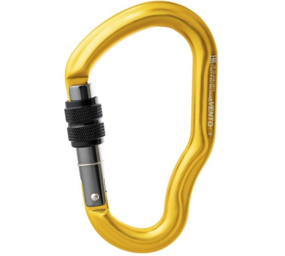 Изображение товара Карабин VENTO «Гусь» с резьбовой муфтой, Цвет Желтый vnt 1046_ye