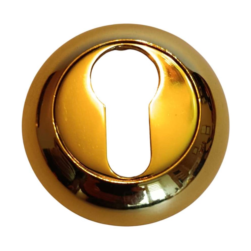 Изображение товара Накладки под цилиндр ТД КЗ 10 золото - для евроцилиндра, крепление винтами