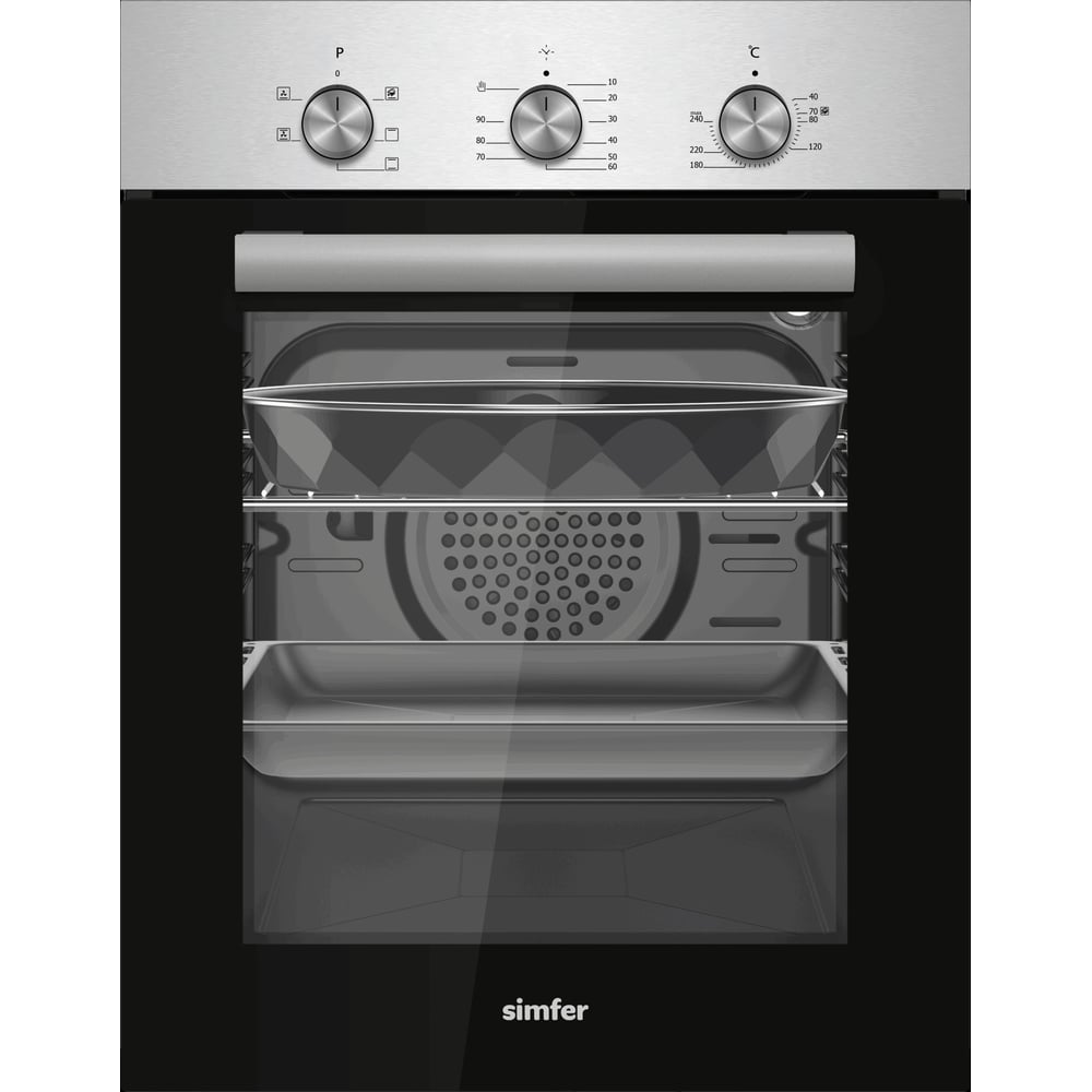 Изображение товара Встраиваемая электрическая духовка Simfer B4EM16025 с конвекцией и механическим управлением
