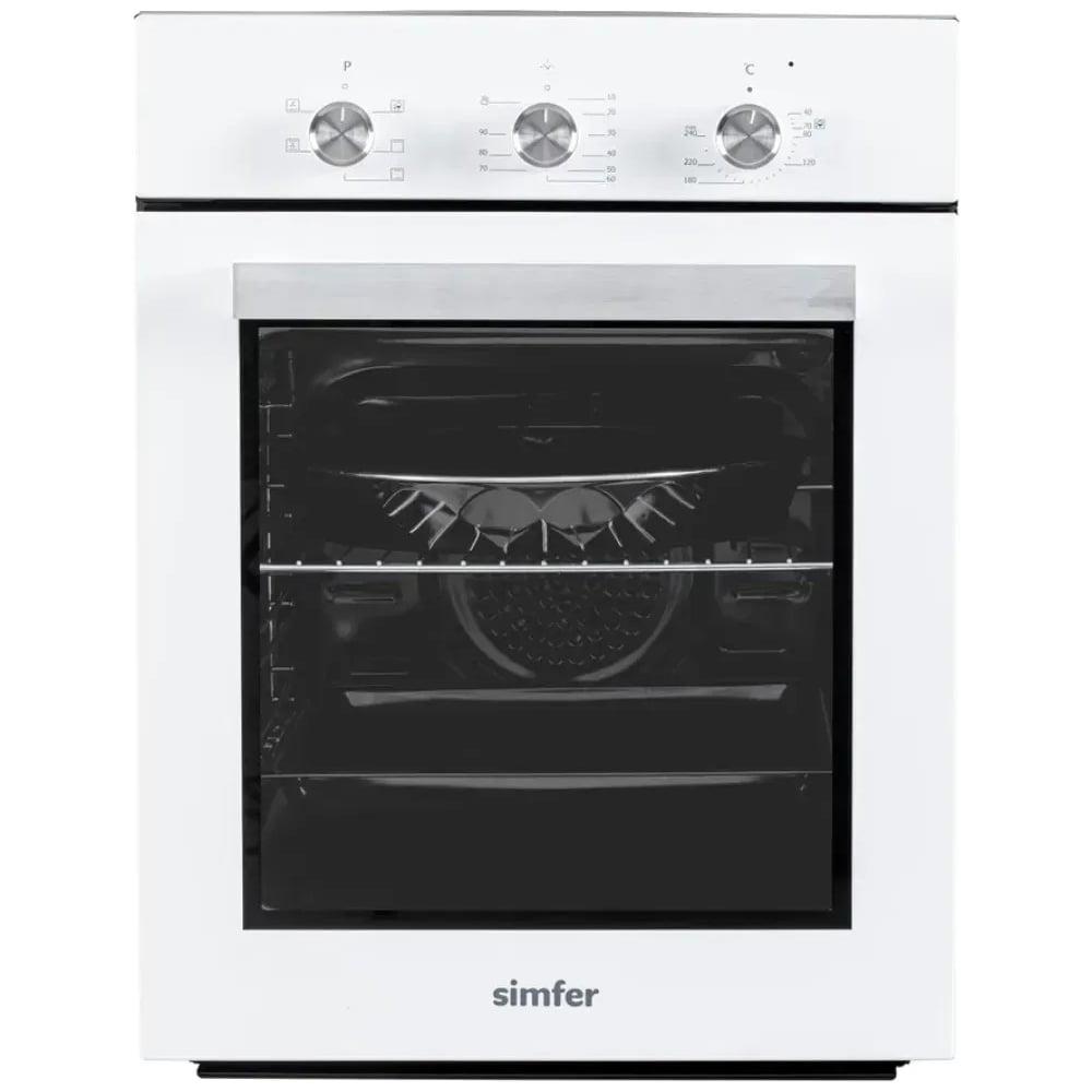 Изображение товара Встраиваемая электрическая духовка Simfer B4EW16025 49л конвекция механика белая