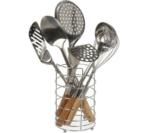 Изображение товара Набор кухонных принадлежностей DANIKS 7 предметов, на подставке YW-KT356 480465