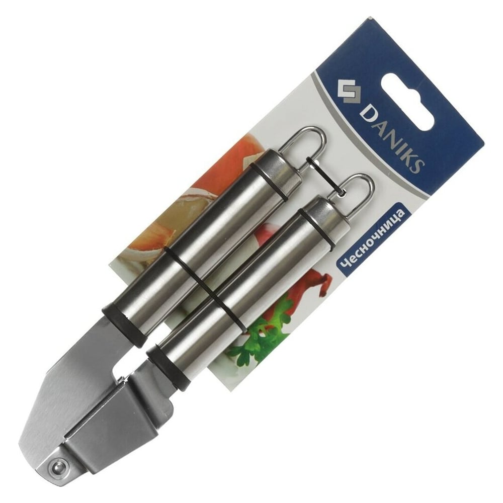 Изображение товара Пресс для чеснока DANIKS Стандарт нержавеющая сталь стальной цвет компактный
