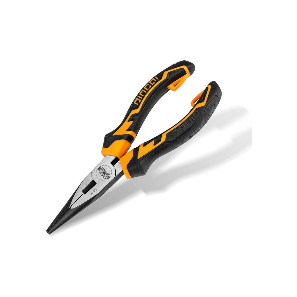 Изображение товара Профессиональные плоскогубцы с длинным носом DINGQI 200 мм, шарнир 23208