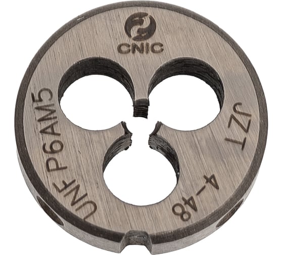 Изображение товара Плашка CNIC дюймовая № 4-48 UNF 60гр Р6АМ5 48 ниток/дюйм, dнар.20мм 56136