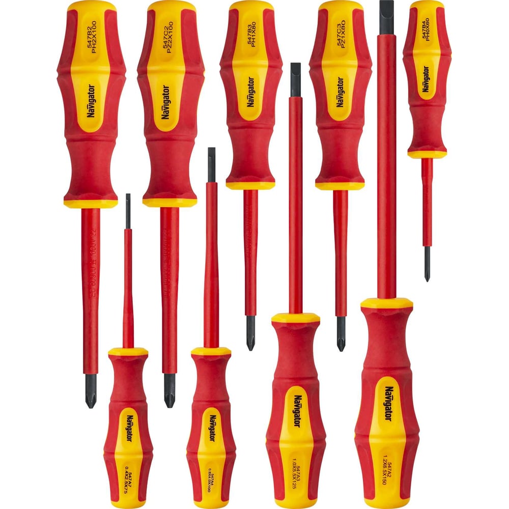 Изображение товара Отвёртка Navigator 95 264 NHT-Оtd03-H9 набор диэлектрических отверток 9 шт
